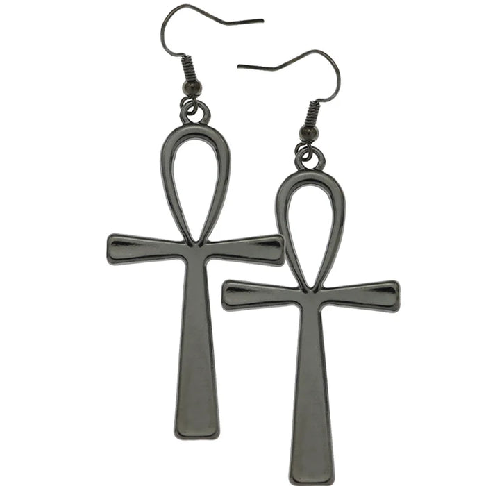 Ankh – Egyptian Necklace & Vintage Earrings Set