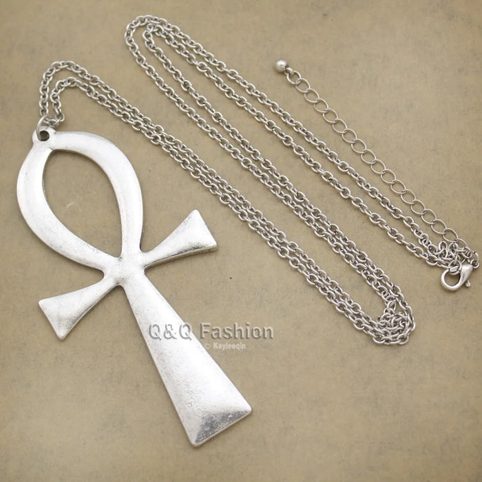 Ankh – Egyptian Necklace & Vintage Earrings Set