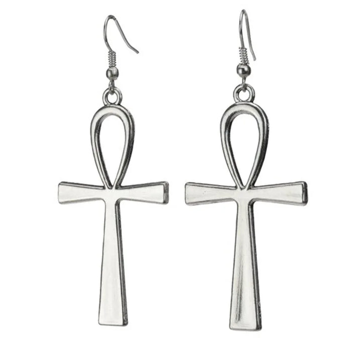 Ankh – Egyptian Necklace & Vintage Earrings Set