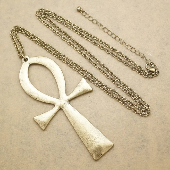 Ankh – Egyptian Necklace & Vintage Earrings Set
