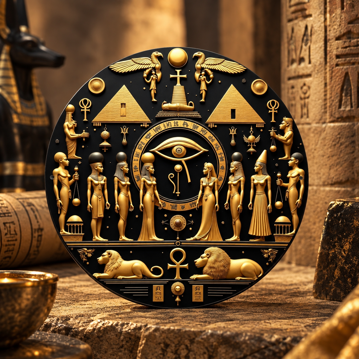 Ancient Egyptian Medallion – Decorative Symbol