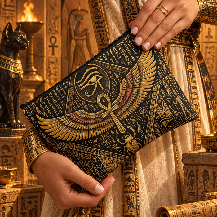 Ankh & Eye of Horus — Toiletry Bag