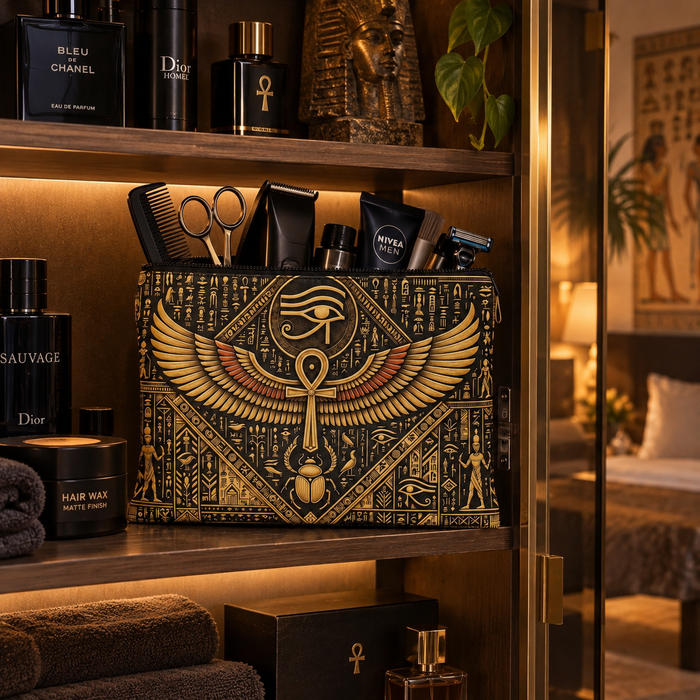 Ankh & Eye of Horus — Toiletry Bag