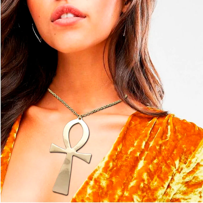 Ankh – Egyptian Necklace & Vintage Earrings Set
