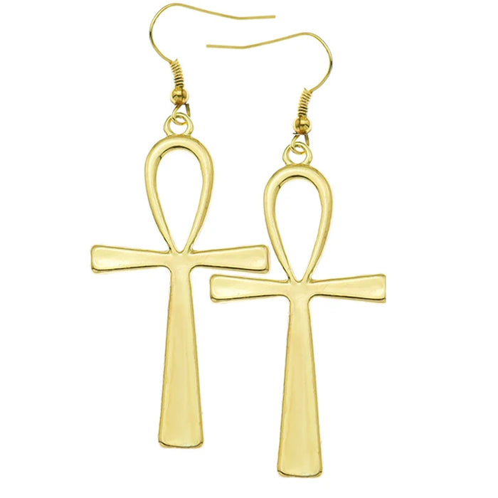 Ankh – Egyptian Necklace & Vintage Earrings Set