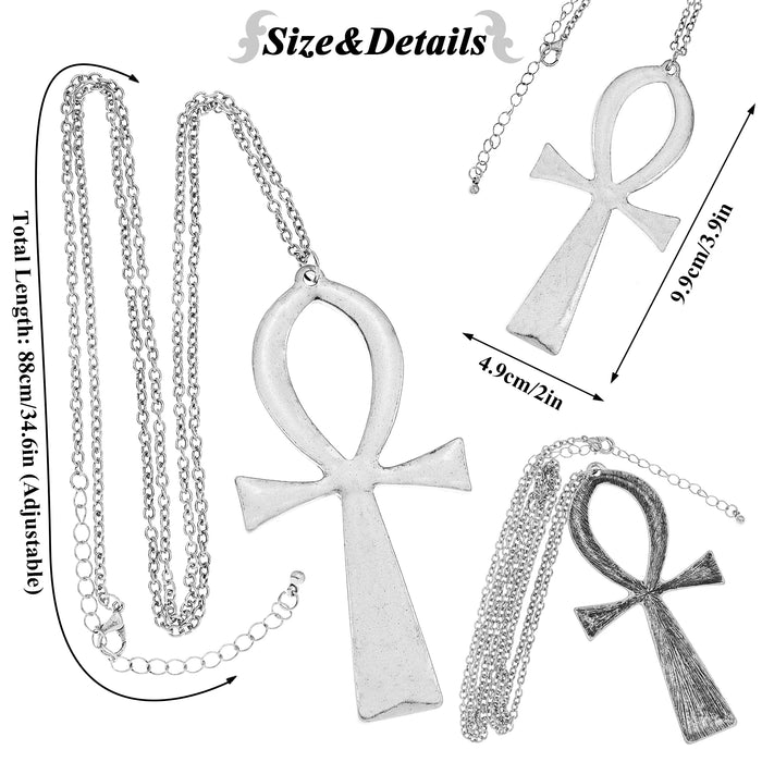 Ankh – Egyptian Necklace & Vintage Earrings Set